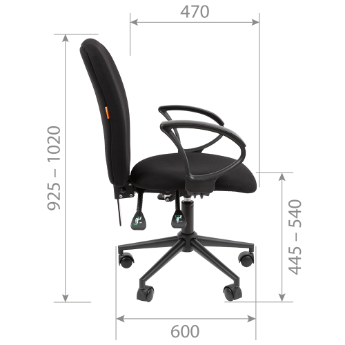 Компьютерное кресло  CHAIRMAN 9801 BLACK #9